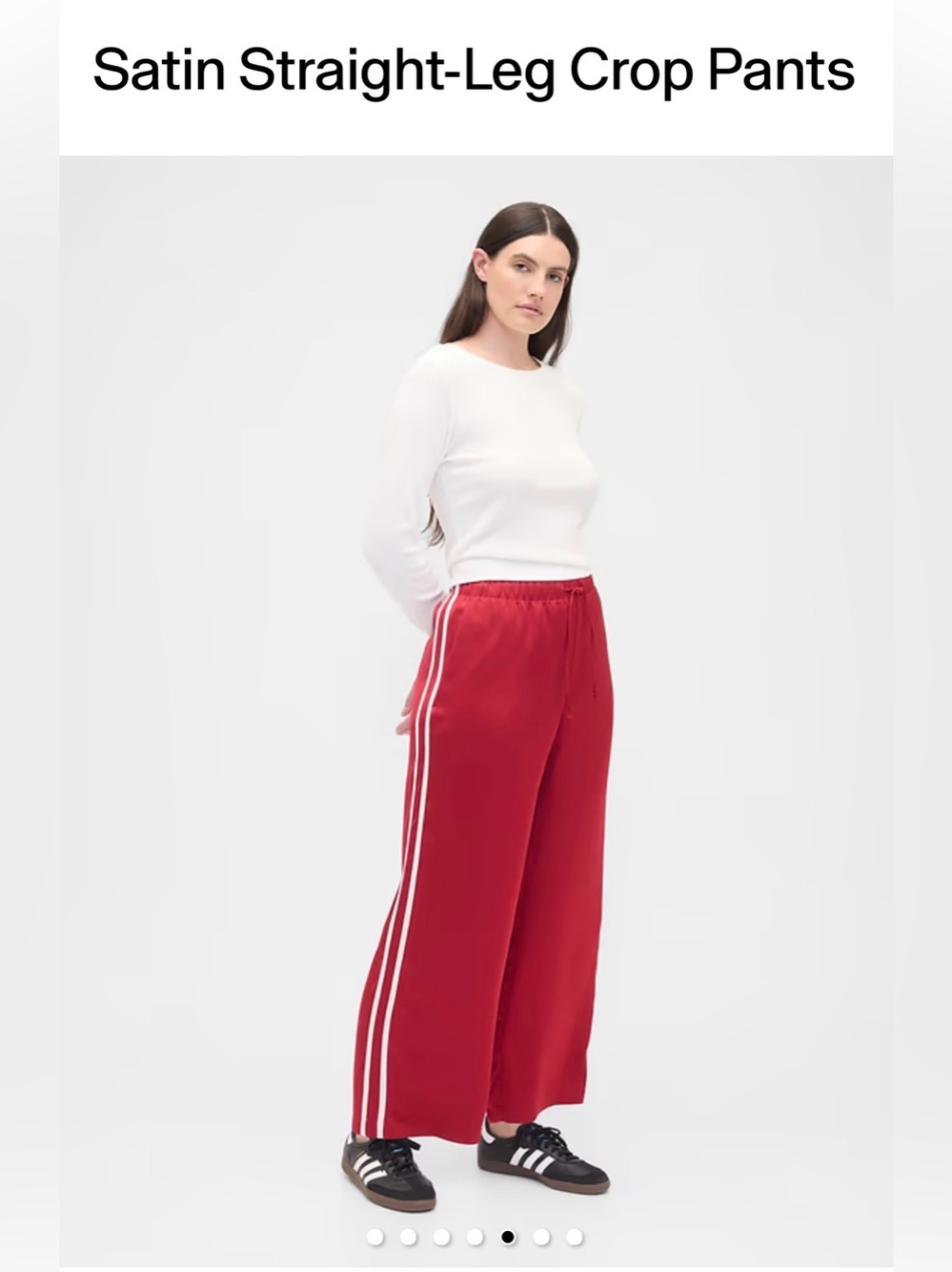 Gap satin straight leg track pants NWT